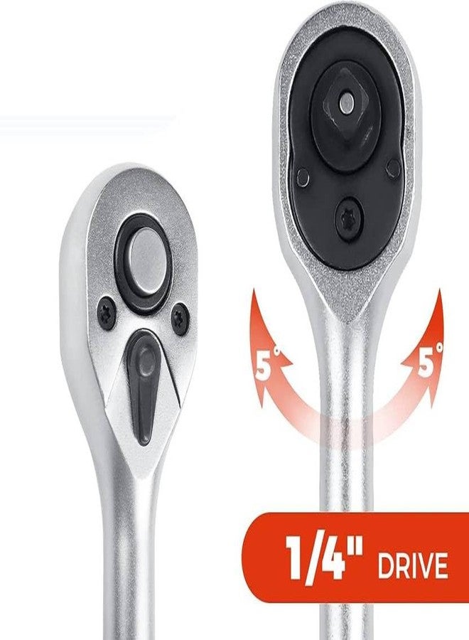 EPITECH MART Fixed Square 1/4 Inches Anti-slip Hand-grip Head Drive Ratchet Wrench Repair Tools - Image 4