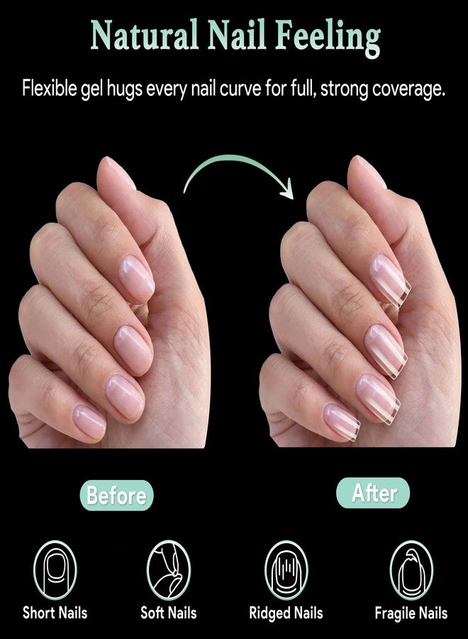 LEYKOSH Extra Short Square Nail Tips, 216pcs Acrylic Fake Nails Soft Gel Nail Tips, Full Cover Pre-Shaped Matte Clear Press on Nails for Extension, Diy at Home Manicure 12 Sizes - Image 5