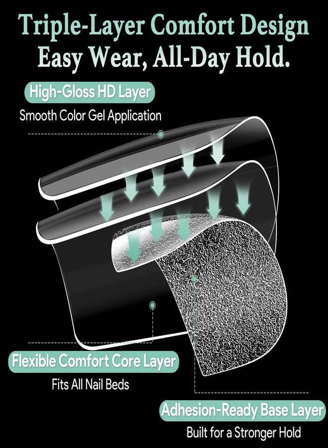 LEYKOSH Extra Short Square Nail Tips, 216pcs Acrylic Fake Nails Soft Gel Nail Tips, Full Cover Pre-Shaped Matte Clear Press on Nails for Extension, Diy at Home Manicure 12 Sizes - Image 3