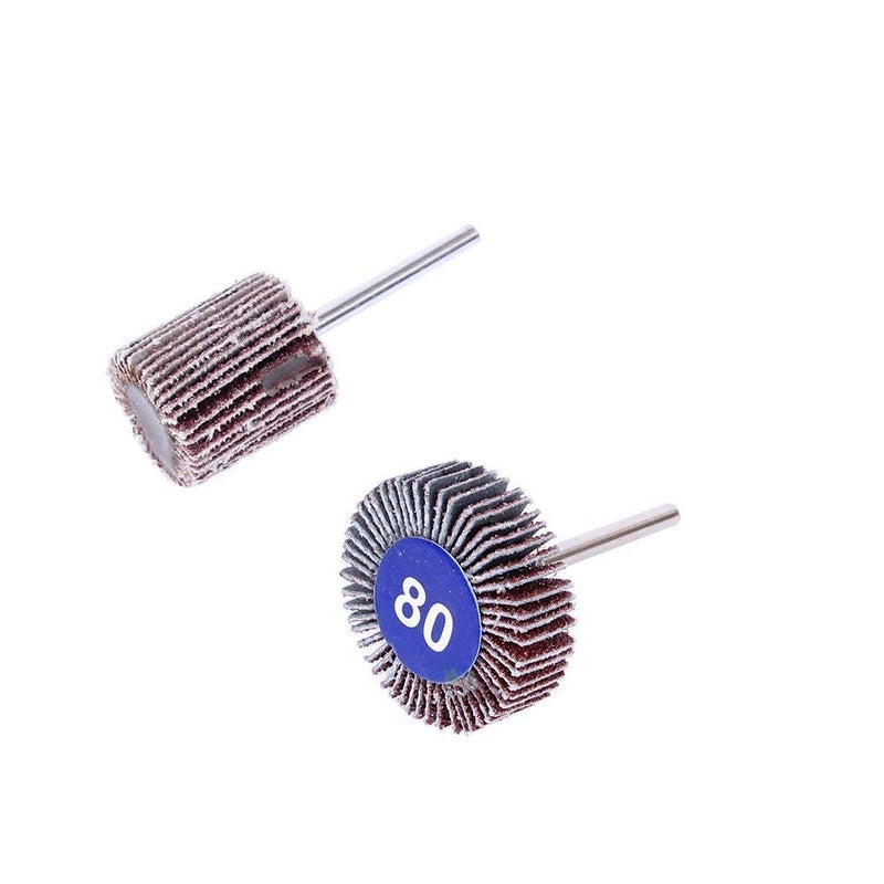 AUTOTOOLHOME 20PCS Abrasive Flap Wheel Sander 80 Grit 1/8" Shank Diameter 32mm 3/8" Thick and 1" Abrasive Sandpaper Flap Sanding Wheel Grinding Head Rotary Tool for Grinding and Polishing - Image 4