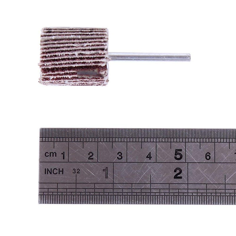 AUTOTOOLHOME 20PCS Abrasive Flap Wheel Sander 80 Grit 1/8" Shank Diameter 32mm 3/8" Thick and 1" Abrasive Sandpaper Flap Sanding Wheel Grinding Head Rotary Tool for Grinding and Polishing - Image 5