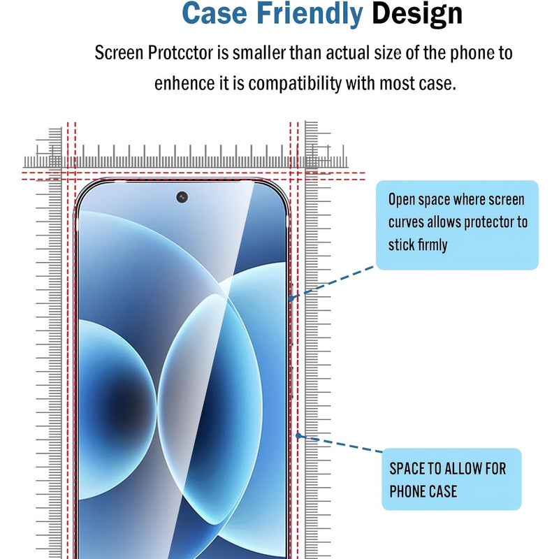 Set Of 4 Tempered Glass Screen Protector For Xiaomi 17 Supports Fingerprint Unlocking High Definition Anti Fall Protection - Image 5