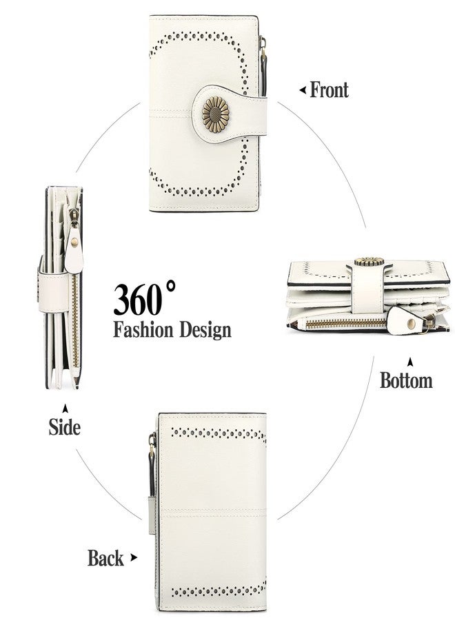 SENDEFN Small Wallets for Woman RFID Blocking Leather Bifold Credit Card Holder Purse with ID Window - Image 5