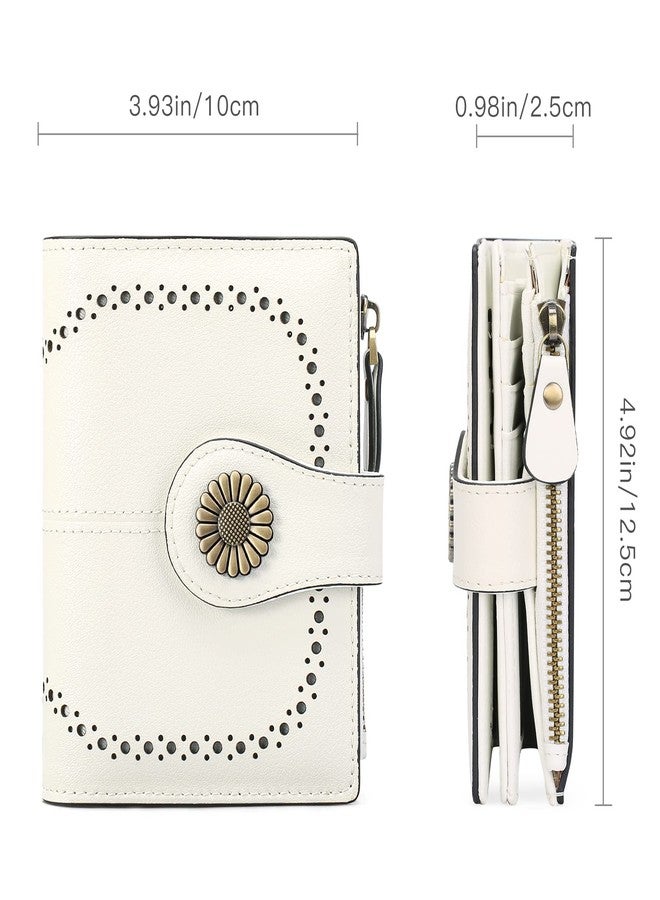 SENDEFN Small Wallets for Woman RFID Blocking Leather Bifold Credit Card Holder Purse with ID Window - Image 3