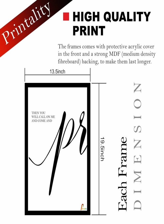 Printality Pray (Jeremiah 29:12) Bible verse Wall Photo Frame Printed Wall Hanging Photo Frame for Home Photo Frames for wall decoration Combo (Pack of 2) - Image 2