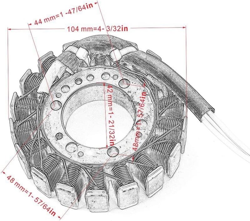 Wivplex Snowmobile Stator Coil for Yamaha Models - Image 2