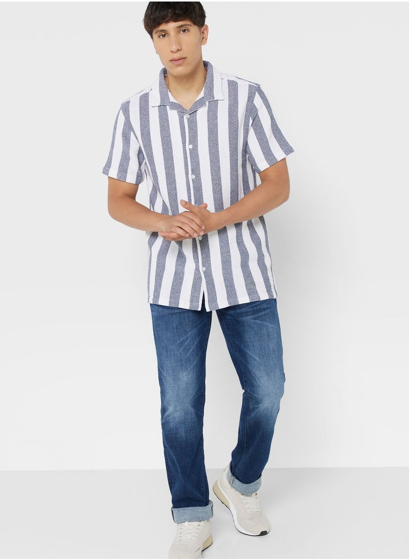 BRAVE SOUL - Brave Soul Stripe Shirt - Image 1