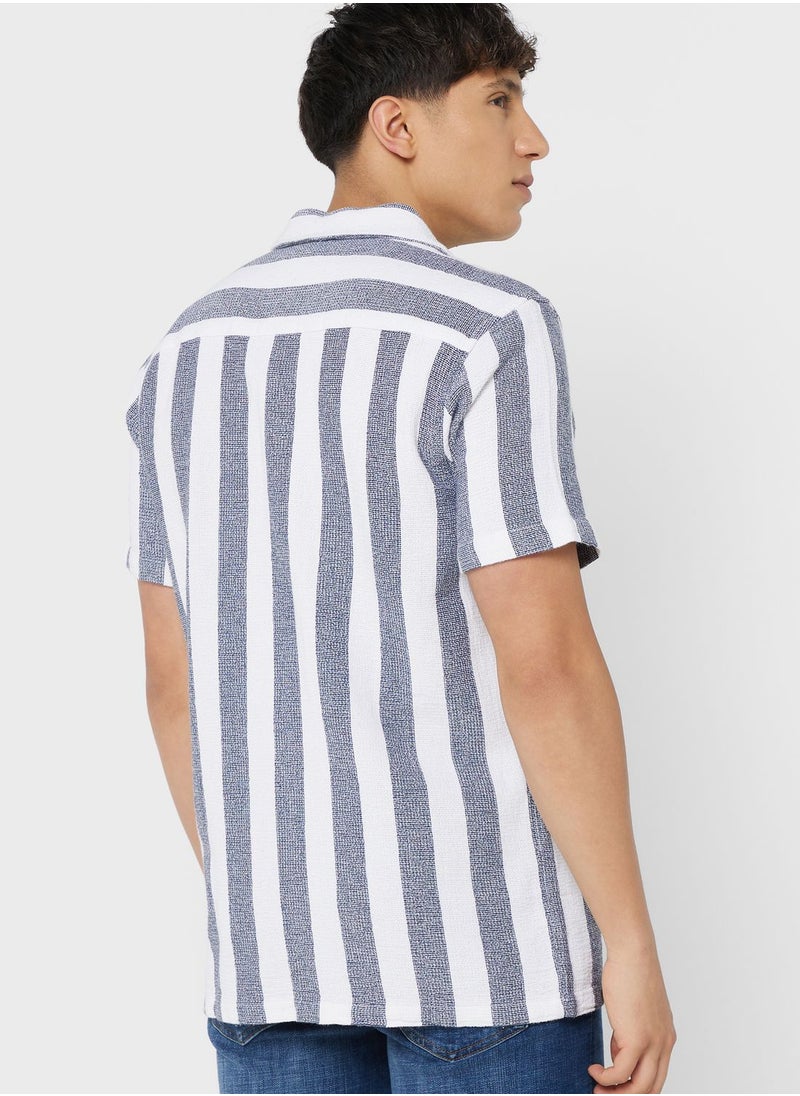 BRAVE SOUL - Brave Soul Stripe Shirt - Image 1