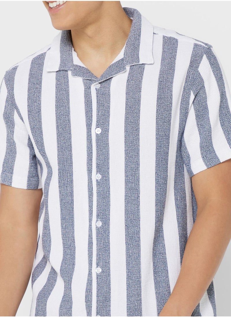 BRAVE SOUL - Brave Soul Stripe Shirt - Image 1