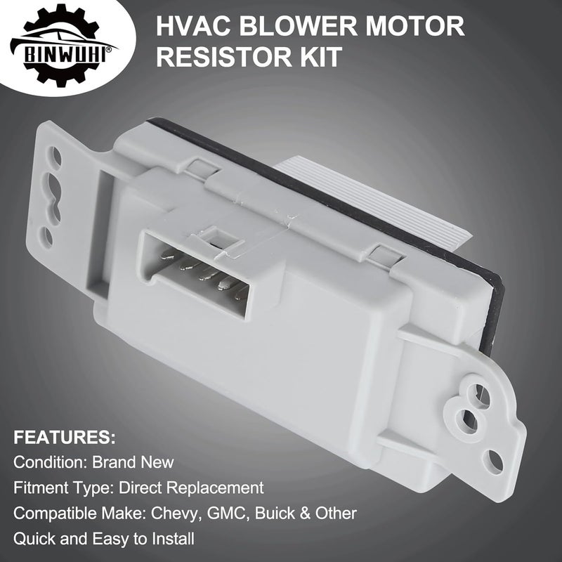 BINWUHI HVAC Fan Blower Motor Resistor Kit with Harness for Chevy and GMC Models - Image 5