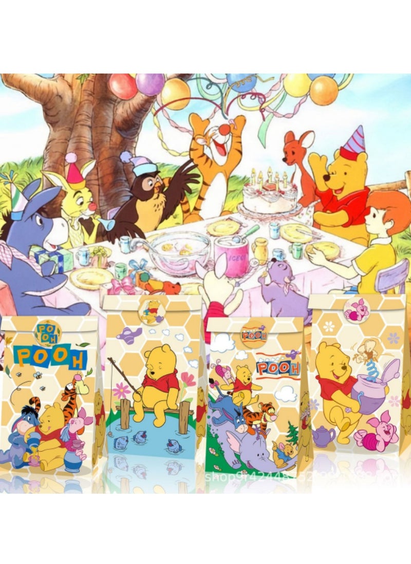 Disney Disney Pooh Bear Honey Jar Goodie Bags - Sealed Kraft Paper Treat Bags for Fishing Parties & Birthday Candy  - Image 3