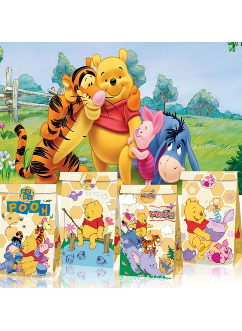 Disney Disney Pooh Bear Honey Jar Goodie Bags - Sealed Kraft Paper Treat Bags for Fishing Parties & Birthday Candy  - Image 4