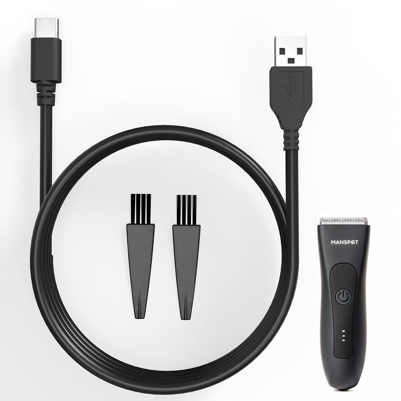 MANSPOT 5V Body Trimmer Charger Cable Fits for MANSPOT Trimmer Series 492ft Power Cord 2 Cleaning BrushTypeC Charging Port - Image 3