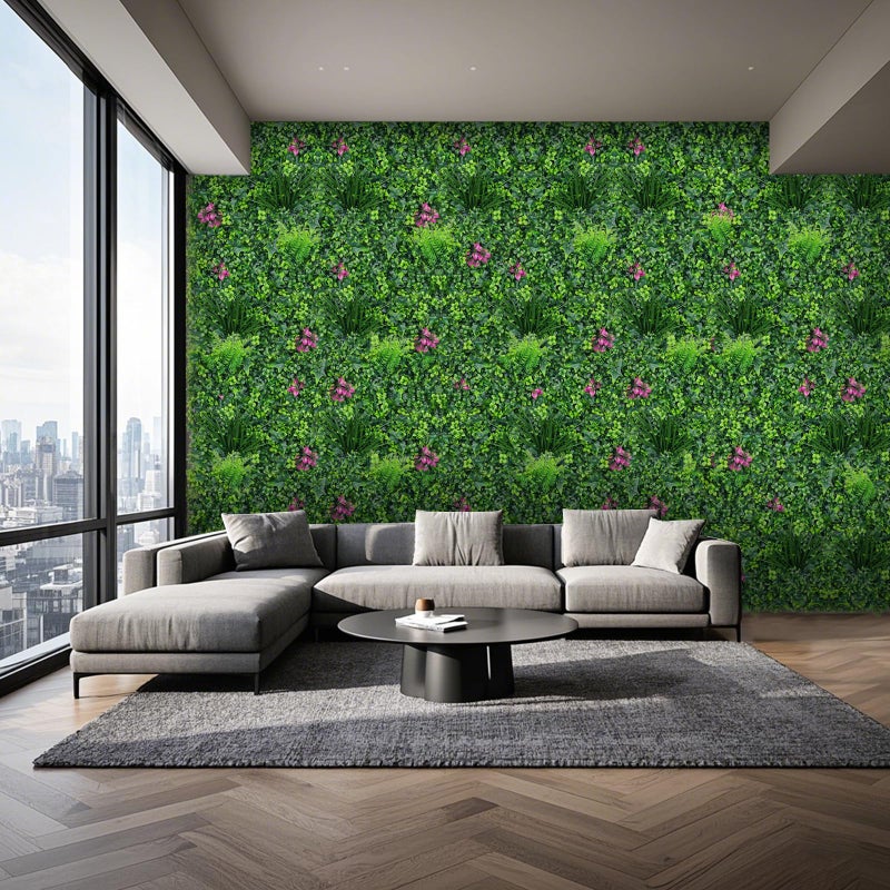 Yangrass Artificial Boxwood Wall Roll, 40"x120" (33.33 sqft) Grass Wall Panels with Mint Plant Leaves, Greenery Backdrop Privacy Screen with UV Protection, Green Grass Wall for Indoor Outdoor Decor - Image 3