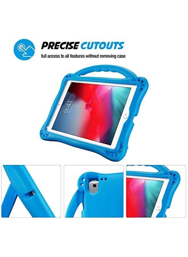 Procases Kid Case For iPad Air 2 Air 1 Ipad 9.7 6Th 5Th 2017 2018 For Boys And Girls Ultra Shockproof Lightweight Rugged Cover Full Protective Case With Handle Kickstand Blue - Image 4