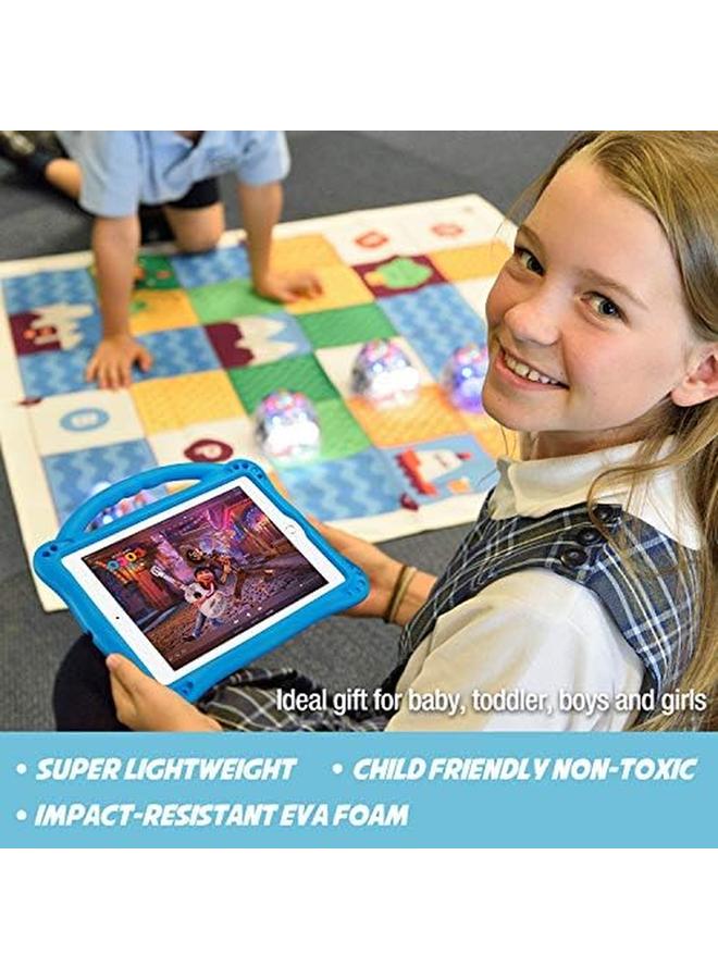 Procases Kid Case For iPad Air 2 Air 1 Ipad 9.7 6Th 5Th 2017 2018 For Boys And Girls Ultra Shockproof Lightweight Rugged Cover Full Protective Case With Handle Kickstand Blue - Image 5