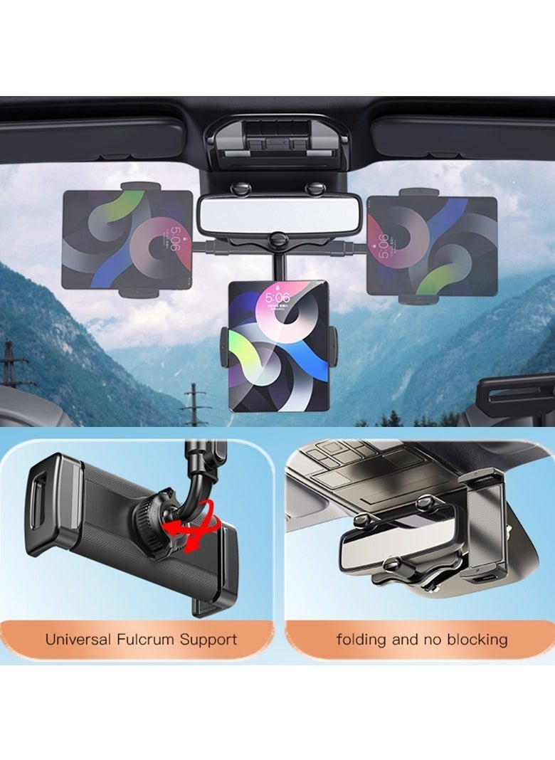 Yesido REARVIEW MIRROR C196-12-10 Inch Clamp Arm - Rearview Mirror - Rotatable - Height Adjustable - Stable and Durable - Universal Fit  - Image 3
