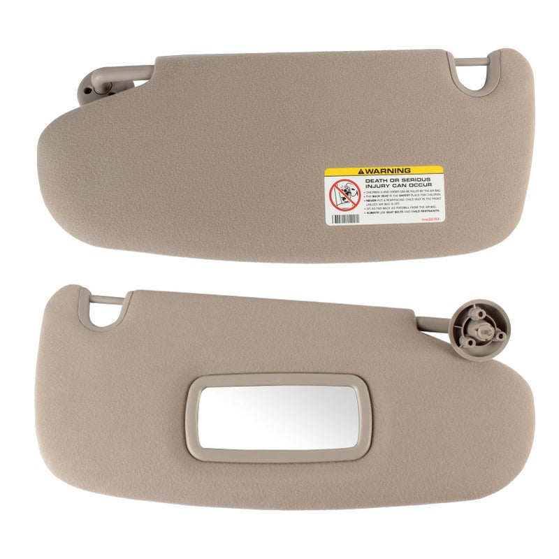 PEVAST Left Driver and Right Passenger Side Sun Visor Compatible with Dodge 2002 2003 2004 2005 2006 2007 2008 2009 Ram 1500 2500 3500 Sunvisor Replace 1CT11TL2AA 1CT18TL2AA(Gray) - Image 2