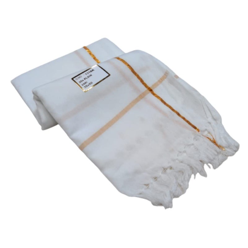 TRUEVELLI 100% Cotton Bath Towel 30x60 Inches (Pack of 1 Piece) White Colour - Image 1