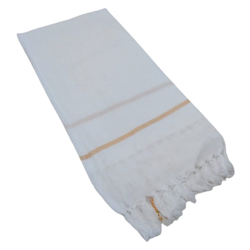 TRUEVELLI 100% Cotton Bath Towel 30x60 Inches (Pack of 1 Piece) White Colour - Image 3