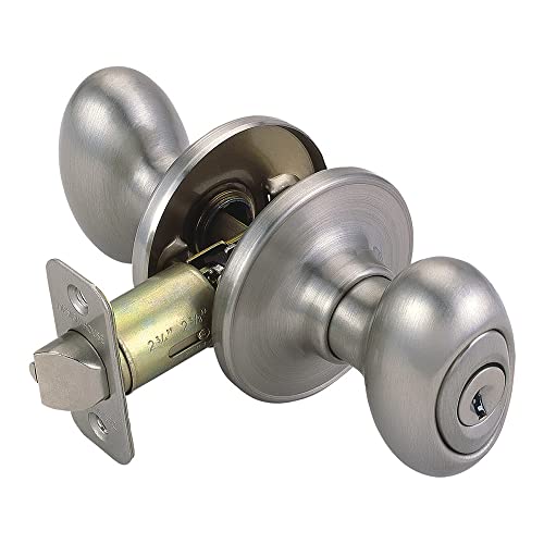 Design House 750505 Egg Keyed Entry Door Knob Satin Nickel - Image 1