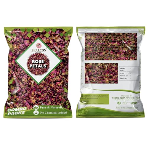BRALCON Rose Petals 100 gm | 100% Pure & Natural Sun Dried Rose Flowers Petal (Gulab Patti) | Edible for Herbal Tea/Hair & Skin Care/Toppings for Indian Sweets/Boost Immunity - Image 4