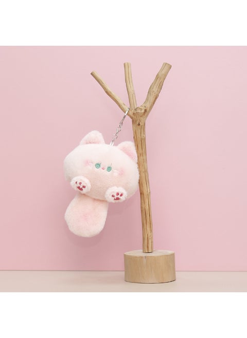 Trendy TikTok Plush Meow Squeaky Toy Cat Doll CharmTuan cat pink (pinching will bark) Tuan cat pink (pinching will bark)