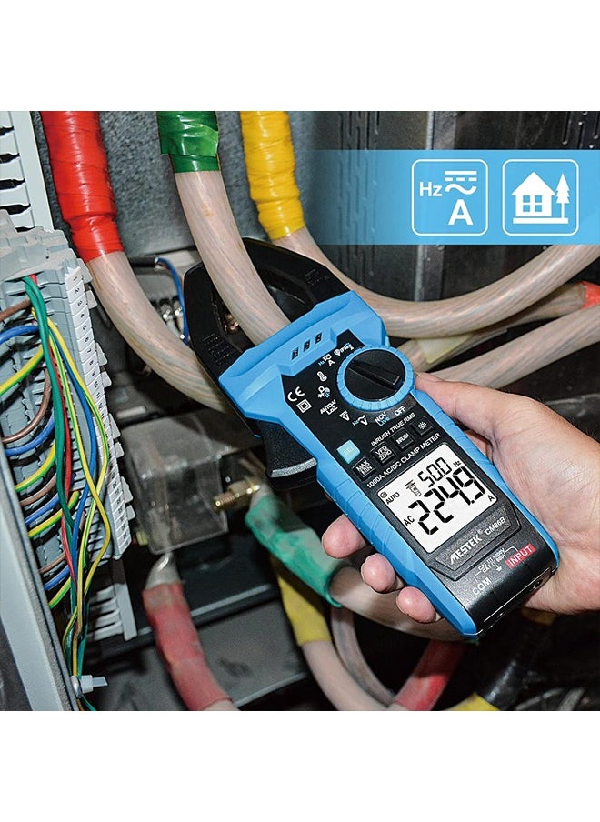 MESTEK - Inrush Clamp Meter MESTEK 1000A True RMS AC/DC Current Amp Meter, Multimeter Voltage Tester 6000 Counts, VFD, LOZ Mode, Measures Current Voltage Temperature CapaInrush Clamp Meter MESTEK 1000A True RMS AC/DC Current Amp Meter, Multimeter Voltage Tester 6000 Counts, VFD, LOZ Mode, Measures Current Voltage Temperature Capacitance Resistance Diodes Continuitycitance Resistance Diodes Continuity - Image 1