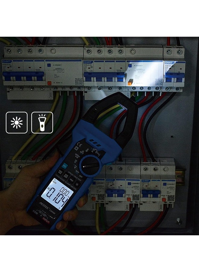 MESTEK - Inrush Clamp Meter MESTEK 1000A True RMS AC/DC Current Amp Meter, Multimeter Voltage Tester 6000 Counts, VFD, LOZ Mode, Measures Current Voltage Temperature CapaInrush Clamp Meter MESTEK 1000A True RMS AC/DC Current Amp Meter, Multimeter Voltage Tester 6000 Counts, VFD, LOZ Mode, Measures Current Voltage Temperature Capacitance Resistance Diodes Continuitycitance Resistance Diodes Continuity - Image 1