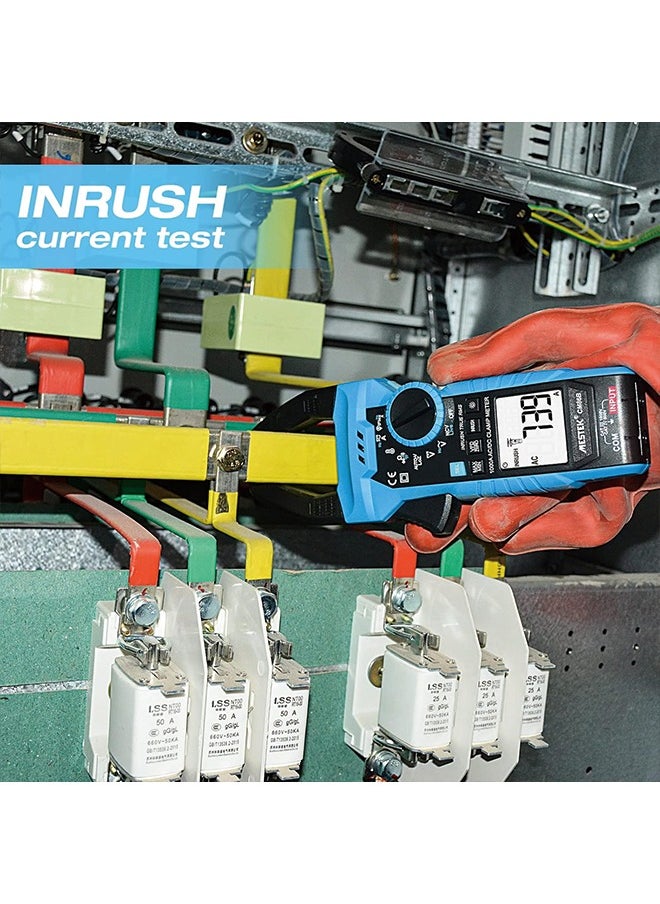 MESTEK - Inrush Clamp Meter MESTEK 1000A True RMS AC/DC Current Amp Meter, Multimeter Voltage Tester 6000 Counts, VFD, LOZ Mode, Measures Current Voltage Temperature CapaInrush Clamp Meter MESTEK 1000A True RMS AC/DC Current Amp Meter, Multimeter Voltage Tester 6000 Counts, VFD, LOZ Mode, Measures Current Voltage Temperature Capacitance Resistance Diodes Continuitycitance Resistance Diodes Continuity - Image 1