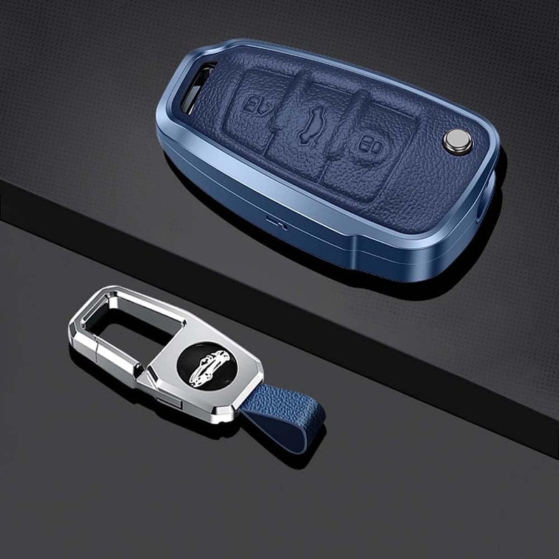 SANRILY Leather Key Fob Cover for Audi - Image 3