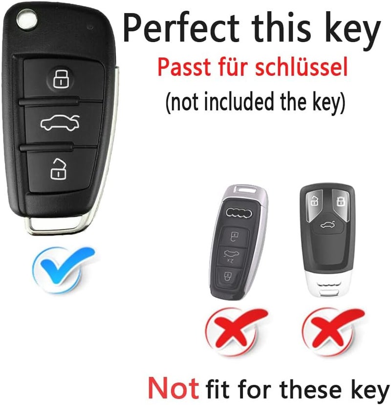 SANRILY Leather Key Fob Cover for Audi - Image 2