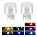 Hugwits 2 PCS USB Plug Lights Mini RGB ColorChanging LED Car Ambient Lighting Universal Portable Decorative Lights for Bedroom Hallway Bathroom Kitchen Multicolored - Image 2