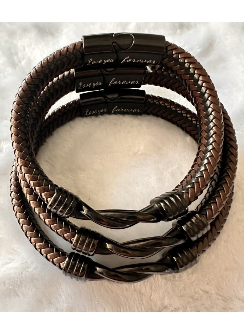 Mark Fairwhale Stainless Steel Men's Magnetic Retro Bracelet  - Image 2