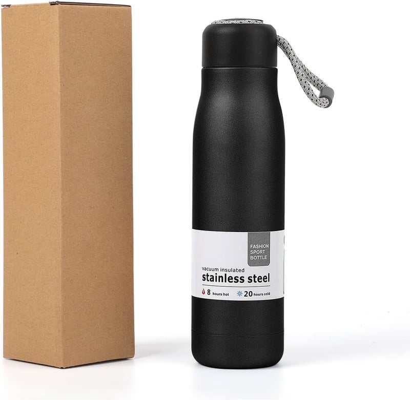 Generic Stainless Steel Water Bottle Drink Bottle Leak Proof Double Walled Vacuum Insulated BPA Free Vacuum Flask 30 Hrs Cold10 Hrs Hot Suitable for Sports Work Travel Black  - Image 1