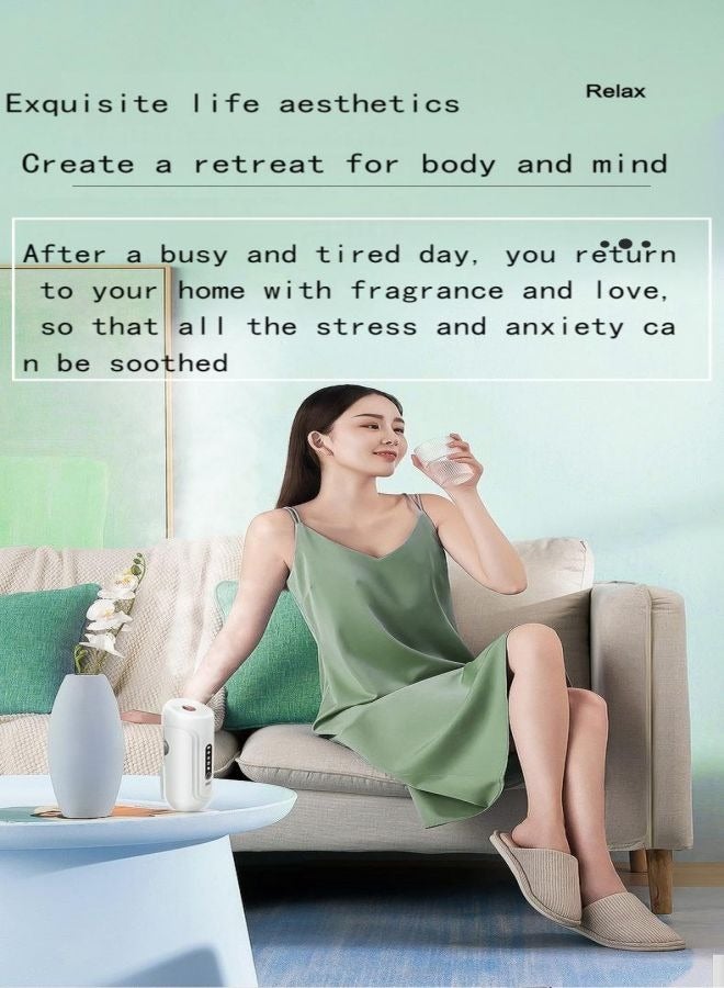 Automatic Air Freshener Dispenser - Wall Mount/Desktop Voice Controlled Auto Sensing Scent Diffuser Wireless Electric Spray Dispenser for Indoor Bedroom, Hotel, Office, Commercial Place, White - Image 5