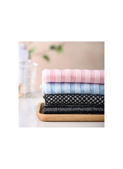 Exfoliating Shower Towel, Exfoliating Towel, Long Exfoliating Washcloth Towel, Scrub Cloth, Exfoliator Shower Towel Back Body Scrubber for Men Women (Black Stripes)