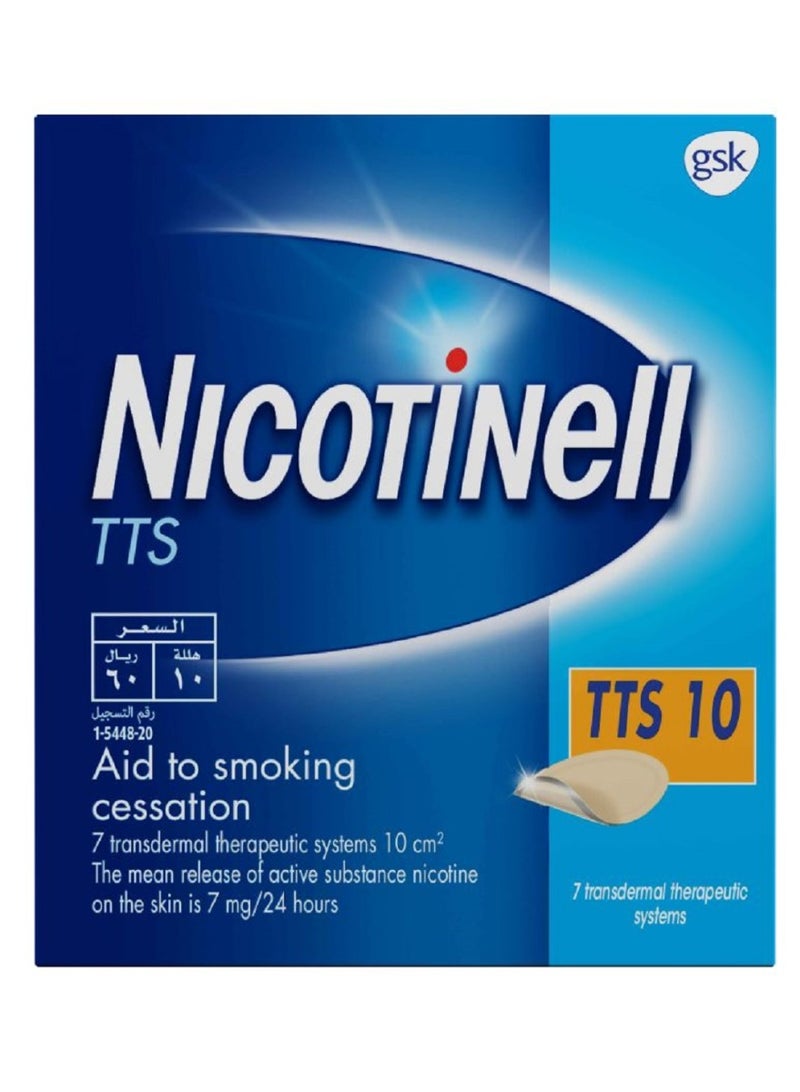 Nicotinell 10 TTS helps with smoking cessation, 7 mg/24 hours - Image 1