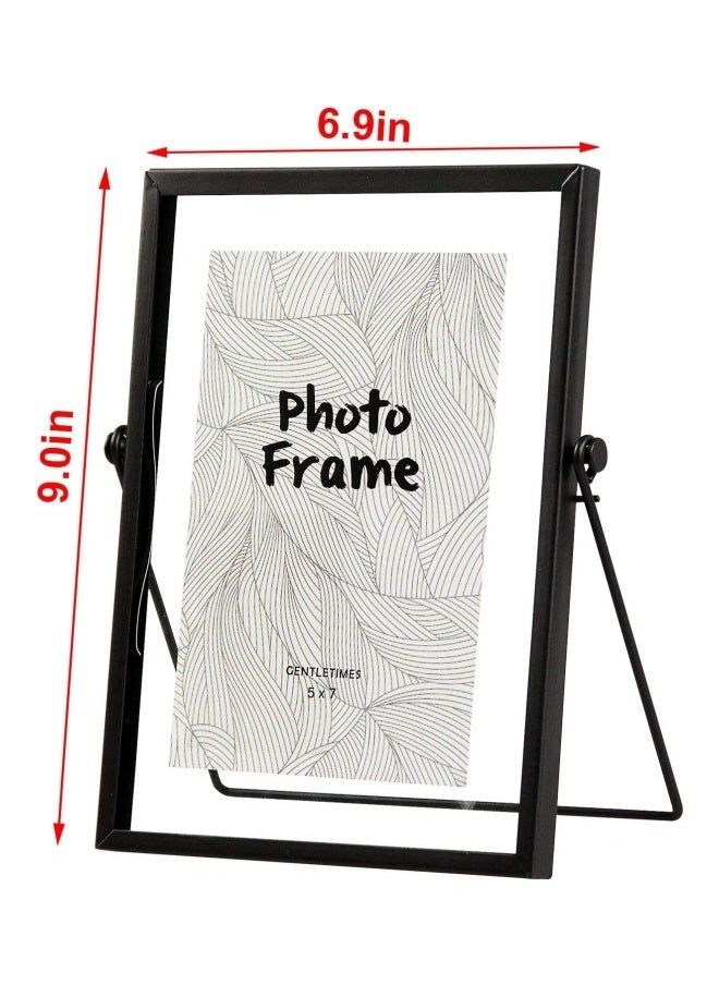 BUPY 22*17CM Picture Frames,Black Photo Frame Decor with Plexiglas Cover High Definition Glass Desk Pictures Display  - Image 2
