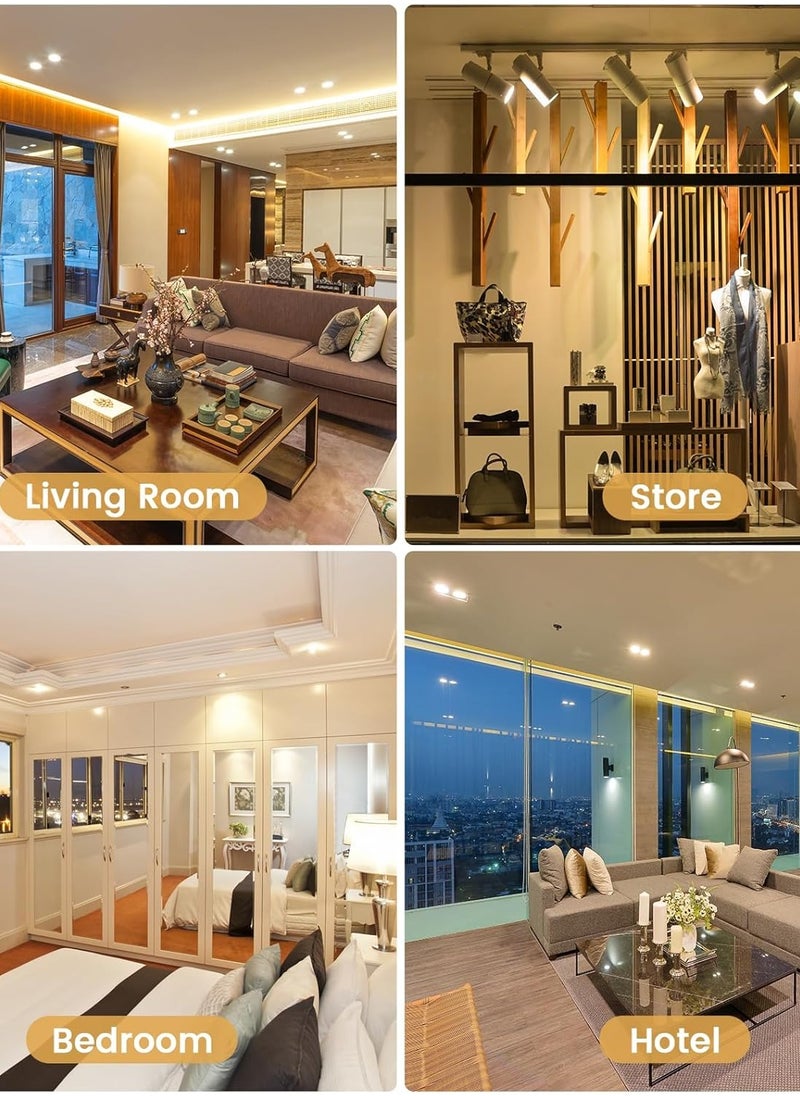 جوود واي - لمبات GU10 LED غير قابلة للتعتيم – 7 وات – أبيض دافئ أصفر  3000 كلفن – شعاع ضيق 38° – توفير للطاقة – إضاءة مركزة مثالية للمنزل والمكاتب - Image 1