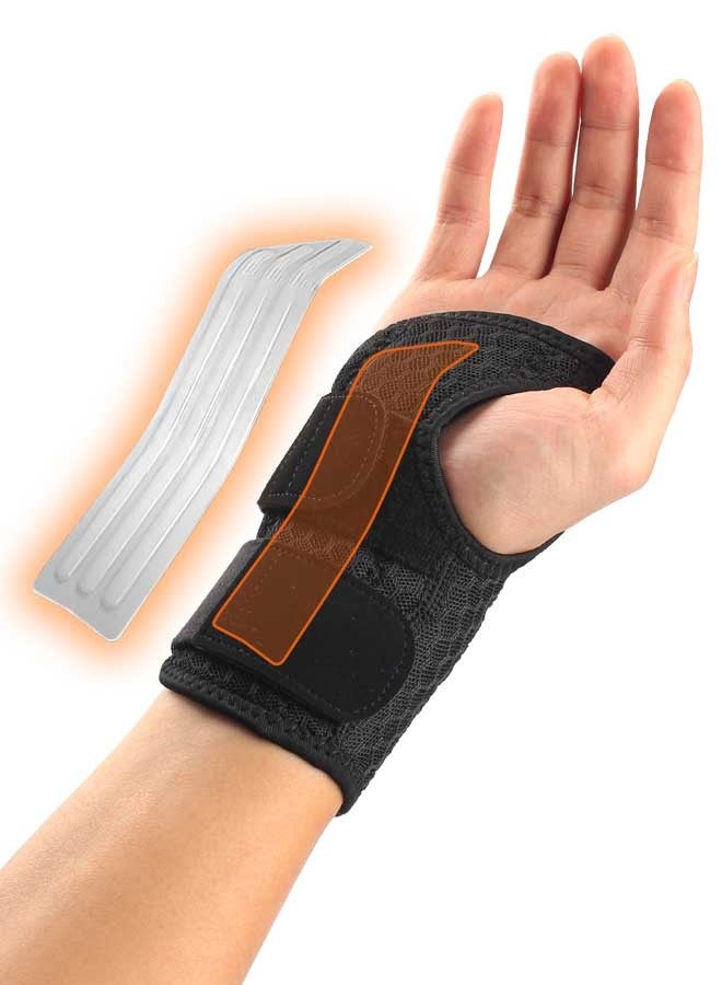 HOME-MART Wrist Brace for Carpal Tunnel,Night Support Day & Night, HOME-MART Wrist and Thumb Brace with Splint for Women Men,Fit Left Hand,Adjustable Wrist Support Wrap for Dequervain's Tenosynovitis,