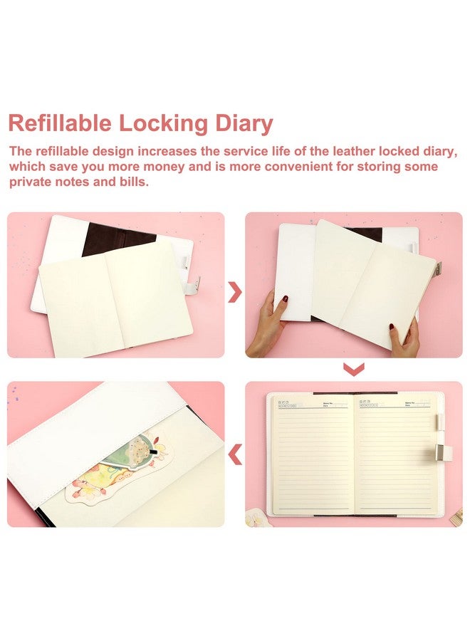 CAGIE Diary For Girls Age 8-12 Gifts For 9 10 11 12 Year Old Girls Diary With Lock, Tie Dye Design 192 Pages Lock Diary With Pen, 5.7 X 8.5 Inch Birthday Gifts For Girl Journal With Lock - Image 4