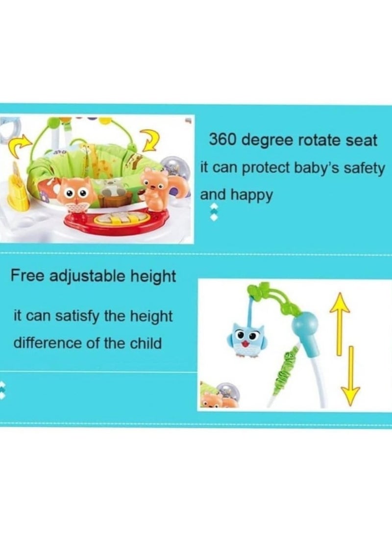 Tiibaby Baby Activity Jumper Bouncer, Infant Activity Center With Music, Lights And Sounds - 3 Adjustable Heights - Image 3