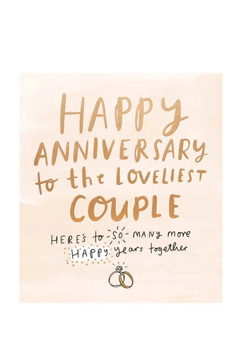 بيجمينت Loveliest Couple Anniversary Greeting Card
