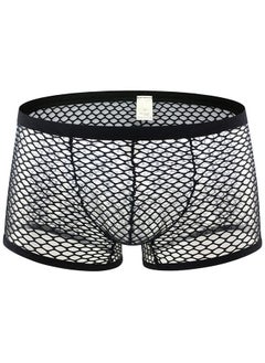 Men's Breathable Underwear Hollow Out Fishnet Boxer Briefs Underwear Lingerie Shorts