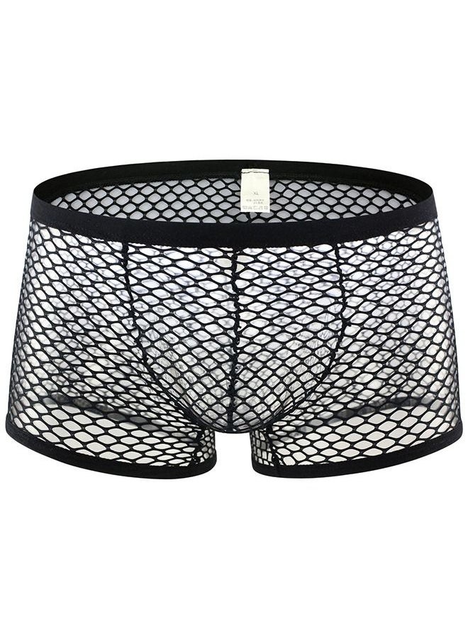 Generic - Men's Breathable Underwear Hollow Out Fishnet Boxer Briefs Underwear Lingerie Shorts - Image 1