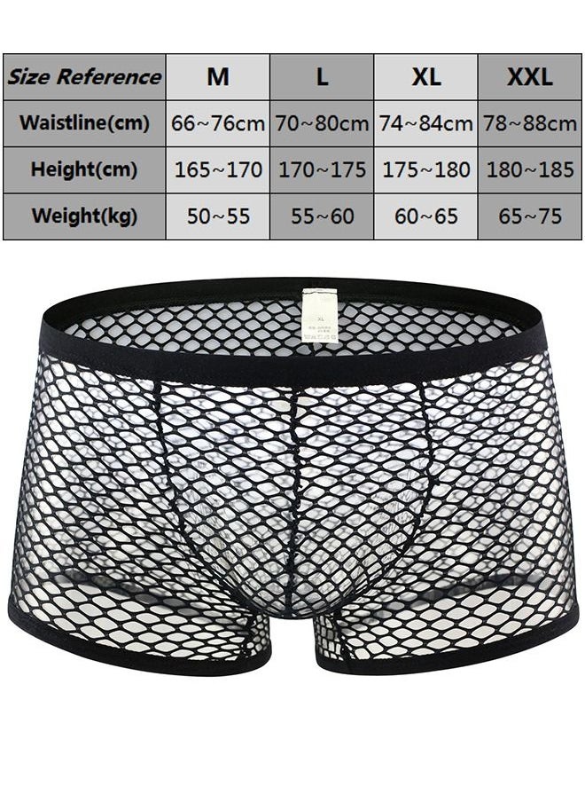 Generic - Men's Breathable Underwear Hollow Out Fishnet Boxer Briefs Underwear Lingerie Shorts - Image 1