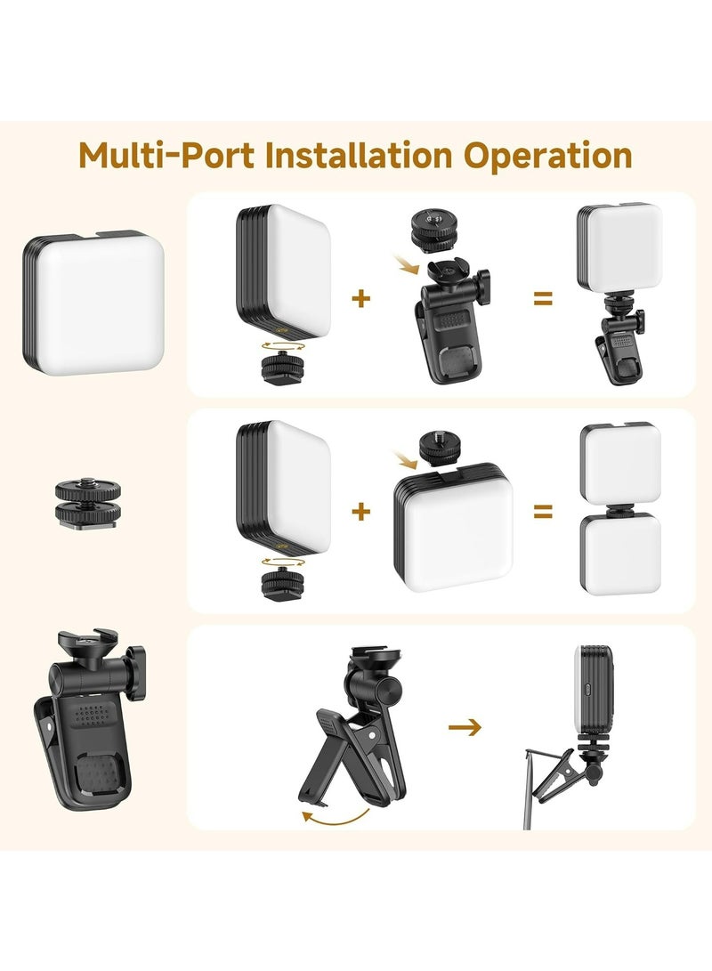 Mlbose 80 LED Selfie Light, Phone Light with Clip & 1/4 in Screw Hole, Portable Light with 3 Light Modes, Rechargeable Clip Fill Video Conference Light Selfie Panel Light for Phone/Camera/iPad/Laptop/TikTok - Image 5