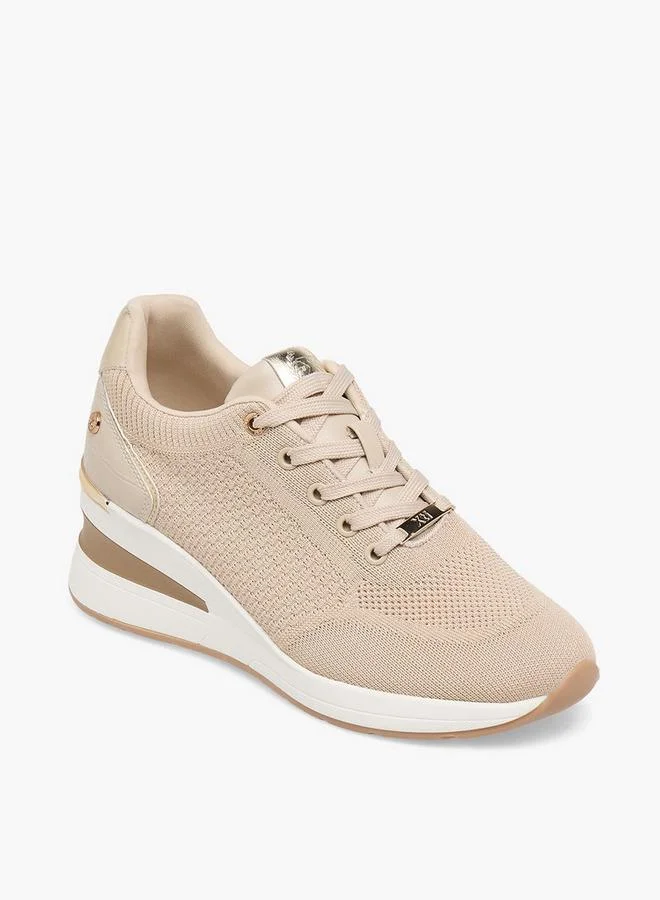 إكستي Women Textured Wedge Heel Ankle Sneakers