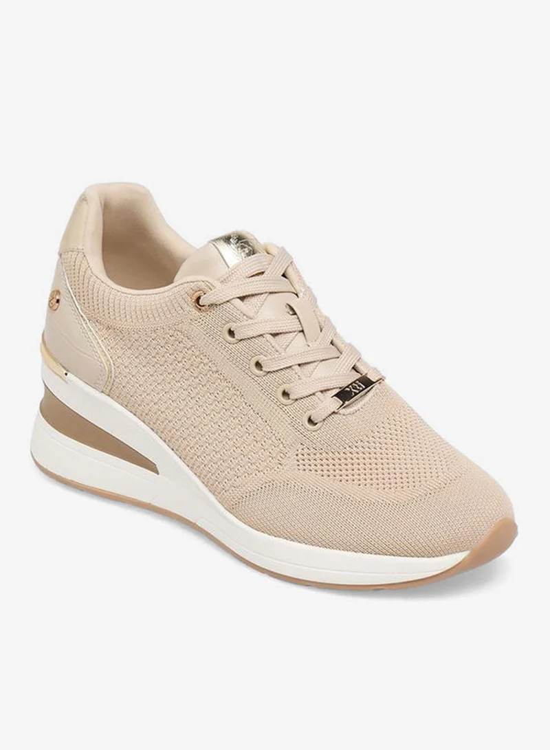 إكستي Women Textured Wedge Heel Ankle Sneakers
